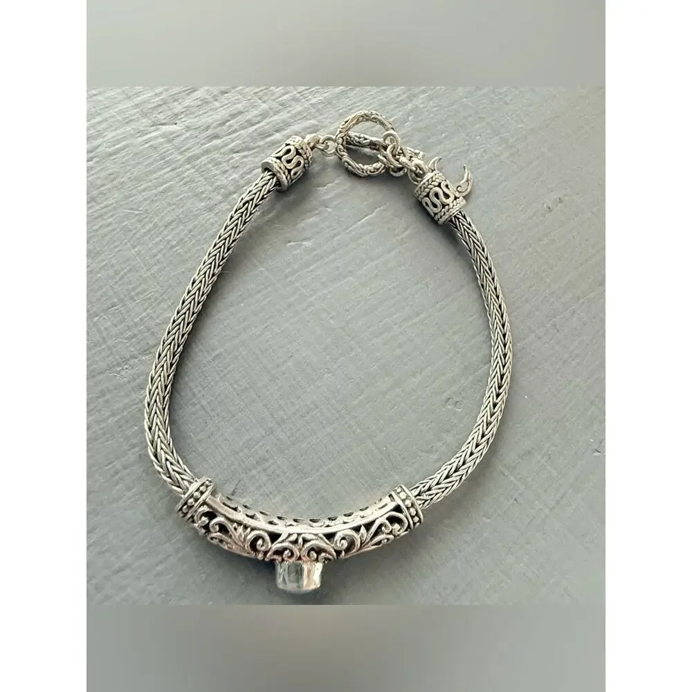 925 sterling silver filigree Turquoise Foxtail Bracelet